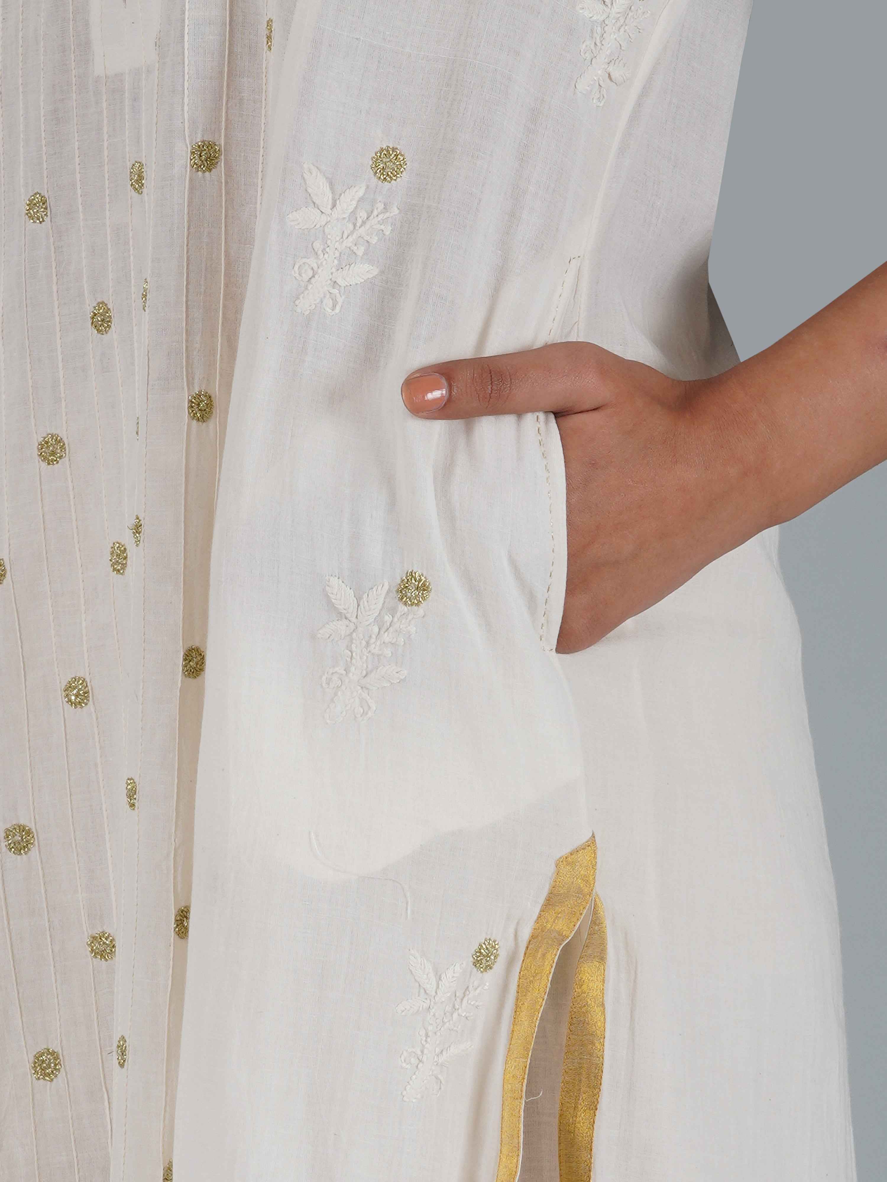 Saral Handloom Cotton Kurta Cream