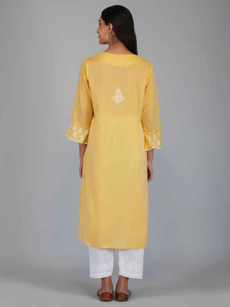 Naina Kurta in Double Tone Cotton
