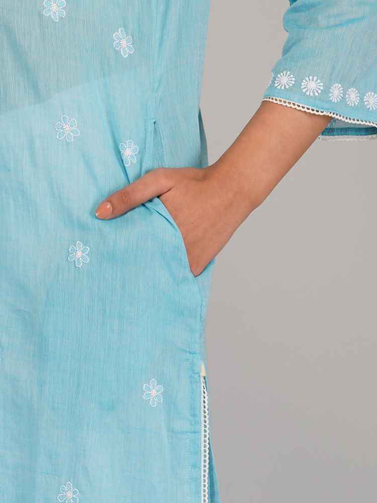 Jiva Kurta in Double Tone Cotton