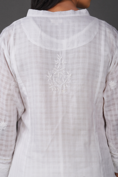 Phae Aarini Cotton Self Check Kurta