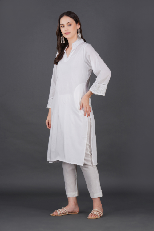 P.H.A.E. - Phae Aida Cotton Kurta | Indian Chikankari