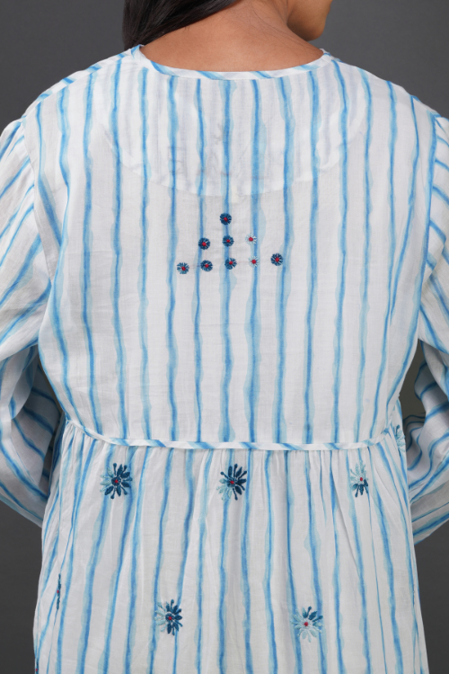 P.H.A.E. - Phae Anya Dress in Cotton Mulmul | Indian Chikankari