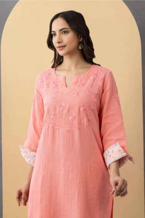 Phae Ziinia Kurta in Crinkle Cotton