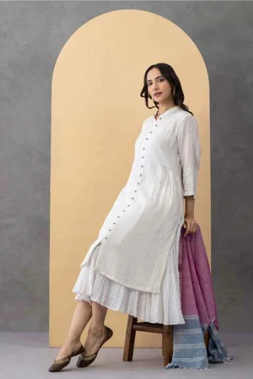 Phae Iris Kurta In Crinkle Cotton