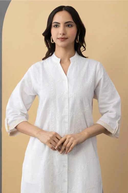 Phae Carnation Kurta in Linen
