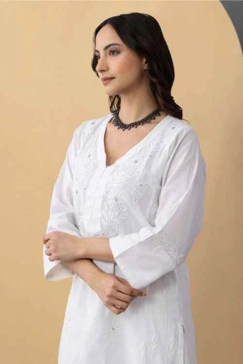 Phae Nigelle Kurta in Cotton self Check