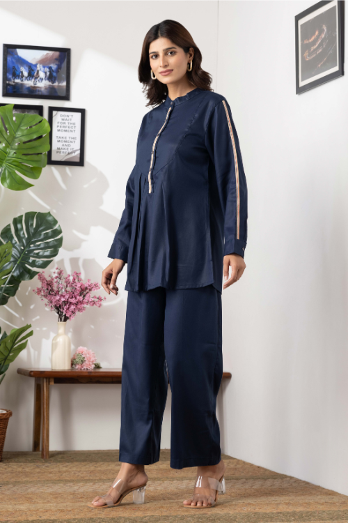 Phae Nyrika Co-Ord Set In Soft Denim