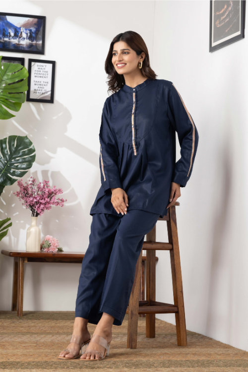 Phae Nyrika Co-Ord Set In Soft Denim