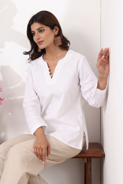 Phae Narayani Top in Cotton