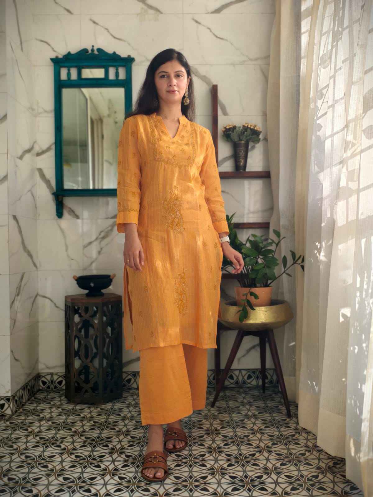 Amber chanderi Cord set