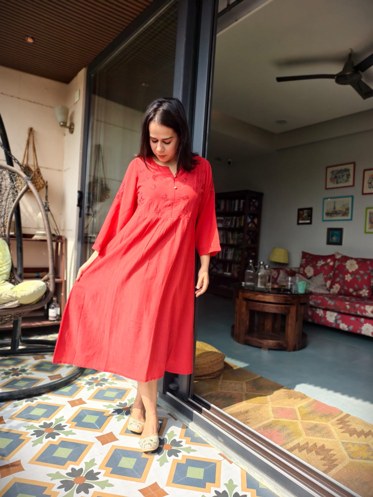 Phae Raisa Cotton Crinkle Dress