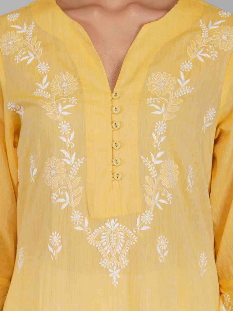 Naina Kurta in Double Tone Cotton