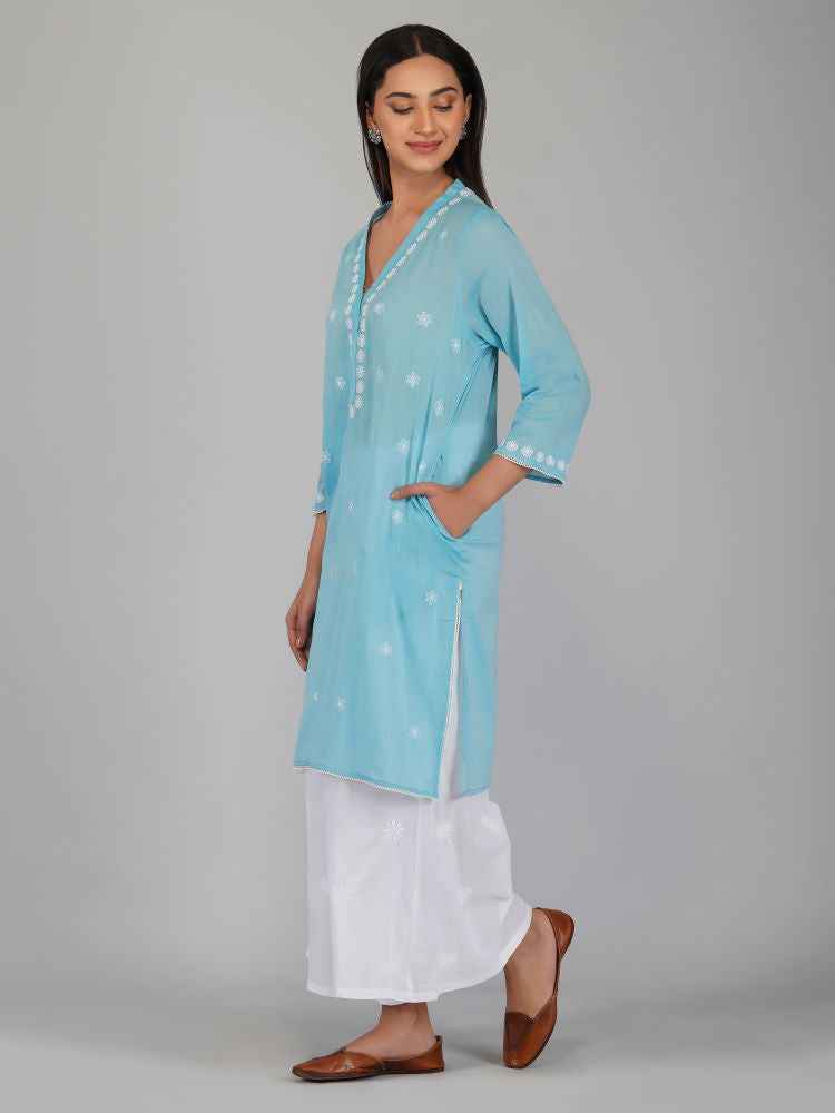 Jiva Kurta in Double Tone Cotton