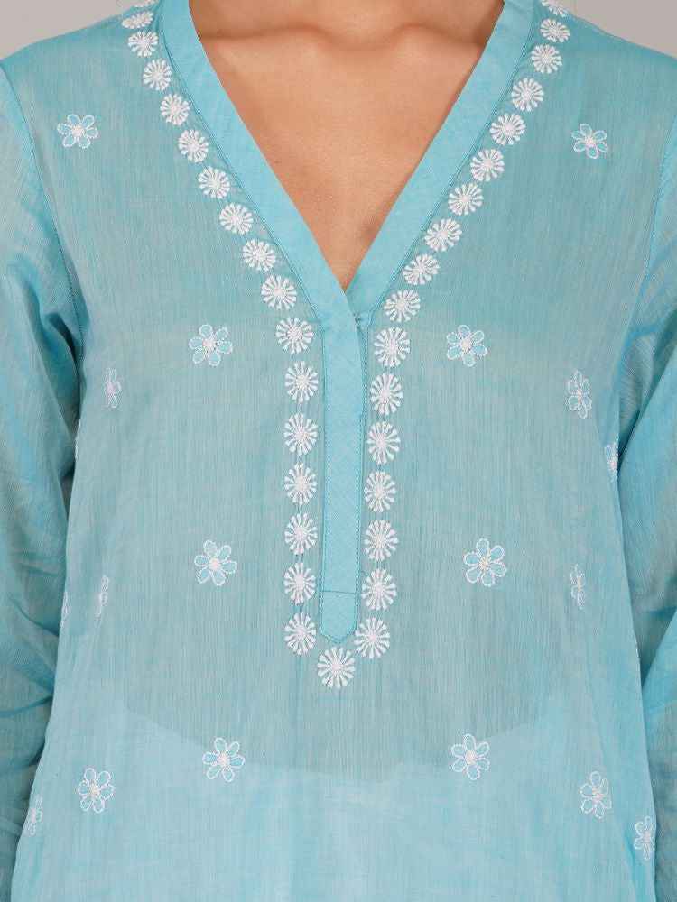 Jiva Kurta in Double Tone Cotton