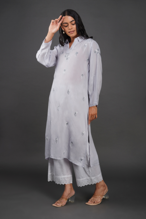 P.H.A.E. - Phae Alara Cotton Kurta | Indian Chikankari