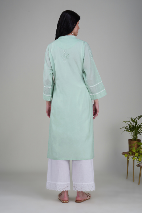 P.H.A.E. - Phae Hazel Cotton Kurta | Indian Chikankari