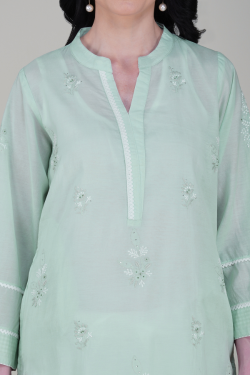 P.H.A.E. - Phae Hazel Cotton Kurta | Indian Chikankari