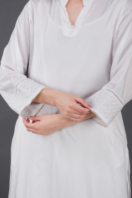 P.H.A.E. - Phae Aida Cotton Kurta | Indian Chikankari