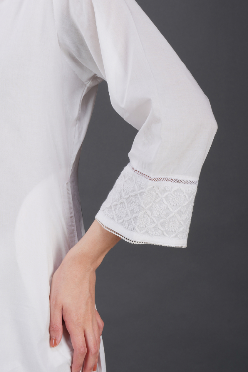 P.H.A.E. - Phae Aida Cotton Kurta | Indian Chikankari