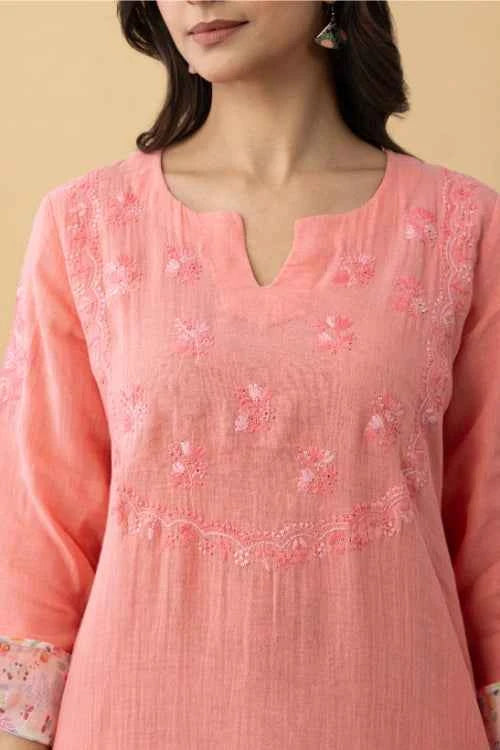 Phae Ziinia Kurta in Crinkle Cotton