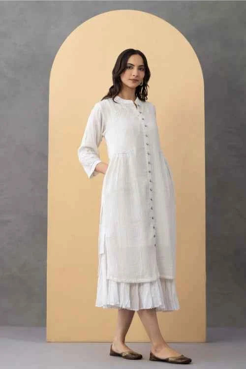 Phae Iris Kurta In Crinkle Cotton