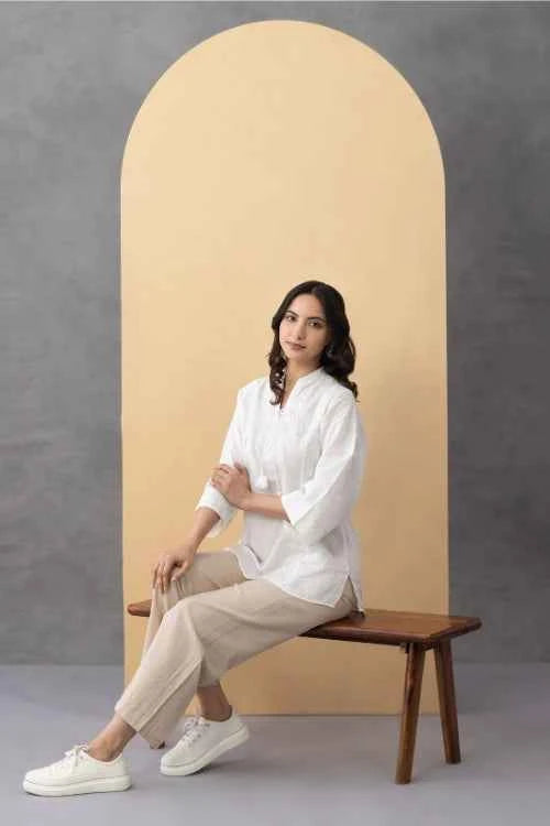 Phae Daffodil  Linen Top