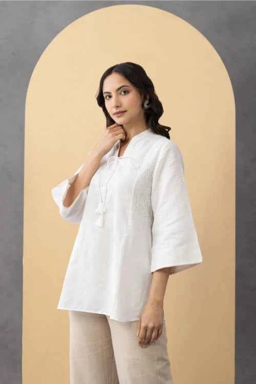 Phae Daffodil  Linen Top