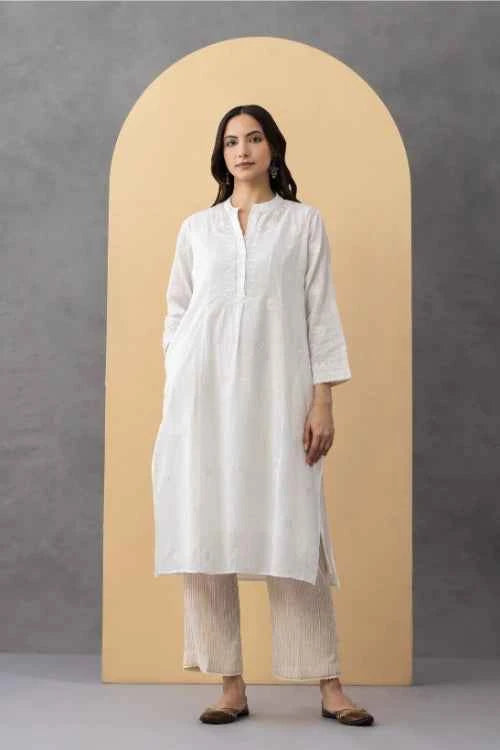 Phae Orchid Kurta in Cotton Mulmul