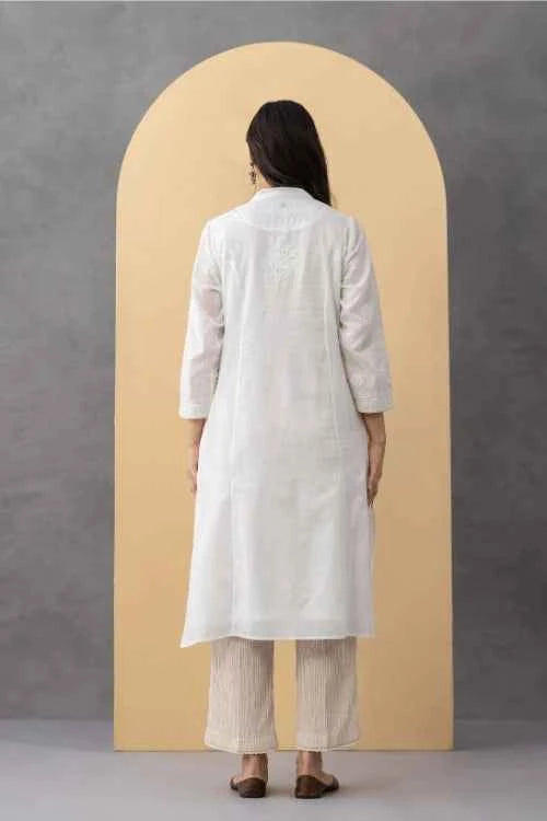 Phae Orchid Kurta in Cotton Mulmul
