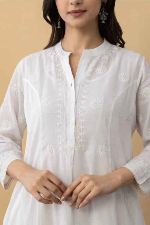 Phae Orchid Kurta in Cotton Mulmul
