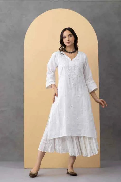 Phae Nigelle Kurta in Cotton self Check