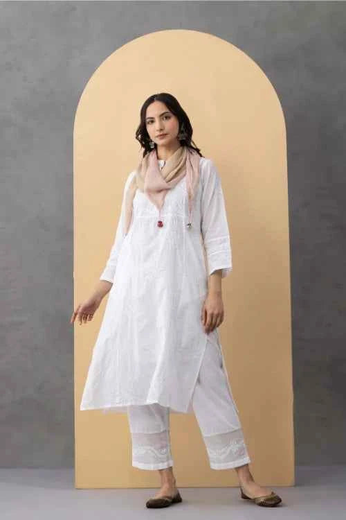 Phae Sunflower Kurta in Mulmul
