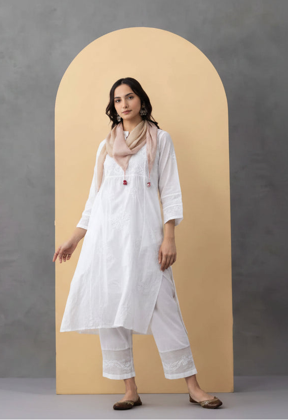 Phae Sunflower Kurta in Mulmul