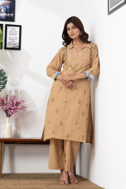 Phae Naima Co-Ord set In Crinkle  Cotton