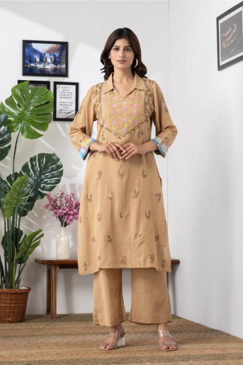 Phae Naima Co-Ord set In Crinkle  Cotton