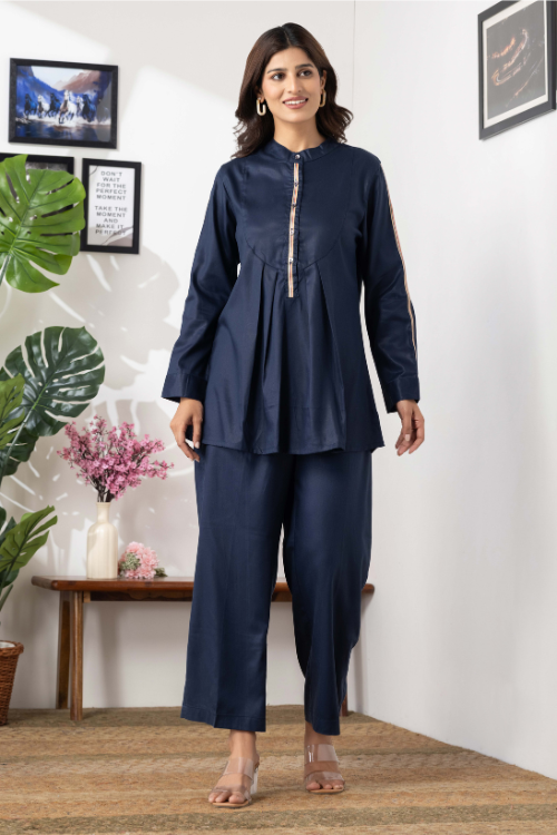 Phae Nyrika Co-Ord Set In Soft Denim
