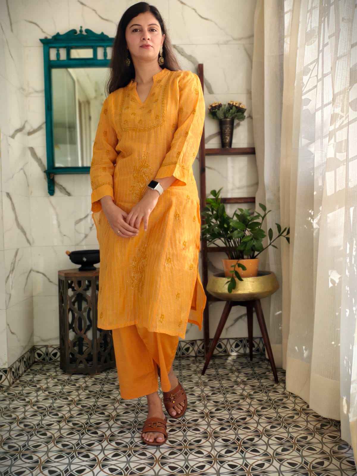 Amber chanderi Cord set