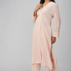 Phae Mehek Hand Chikankari Embroidery With Mukaish Cotton Crinkle Co-ord Set - Image 3