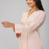 Phae Mehek Hand Chikankari Embroidery With Mukaish Cotton Crinkle Co-ord Set - Image 4