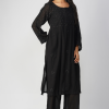 Phae Amaira Hand Chikankari Embroidery With Mukaish Cotton Crinkle Co-ord Set - Image 4