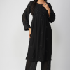 Phae Amaira Hand Chikankari Embroidery With Mukaish Cotton Crinkle Co-ord Set - Image 6