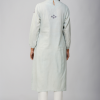 Phae Zimal Hand Chikankari Embroidered Cotton Linen Kurta - Image 4