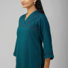 Phae Anushka Hand Chikankari Embroidered Cotton Linen Kurta - Image 4