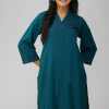 Phae Anushka Hand Chikankari Embroidered Cotton Linen Kurta - Image 5