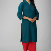 Phae Anushka Hand Chikankari Embroidered Cotton Linen Kurta - Image 6