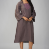 Phae Aaliya Hand Chikankari Embroidered Cotton Linen Dress - Image 2