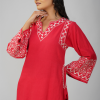 Phae Rhea Hand Chikankari Embroidered Cotton Linen Kurta - Image 4