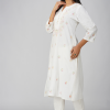 Phae Kavya Hand Chikankari Embroidered Cotton Linen Kurta - Image 6