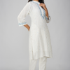 Phae Eesha Hand Embroidered Cotton Multi Jacquard Kurta - Image 5