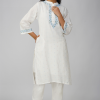 Phae Eesha Hand Embroidered Cotton Multi Jacquard Kurta - Image 3